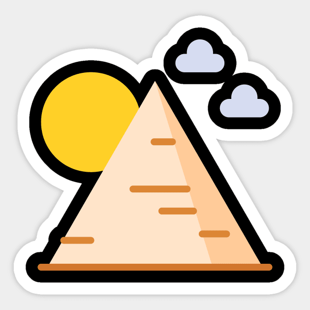 Pyramid Minimal Teachers Students Valentines day Sticker by PrintcoDesign